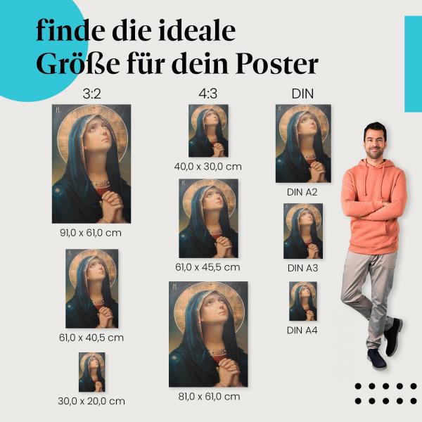 Weinende Madonna Poster: Religiöse Wandkunst - Größe wählen & bestellen!