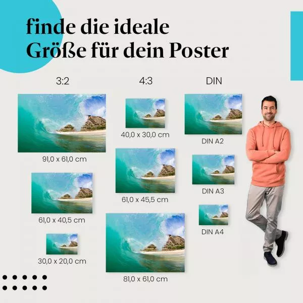 Im Herzen der Welle: Surfertraum am Strand | Postereck 0256 Im Herzen der Welle: Surfertraum am Strand | Postereck 0256