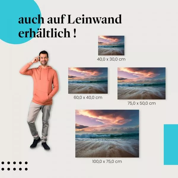 Traumstrand: Sonnenuntergang am Meer | Postereck 1378 Traumstrand: Sonnenuntergang am Meer | Postereck 1378