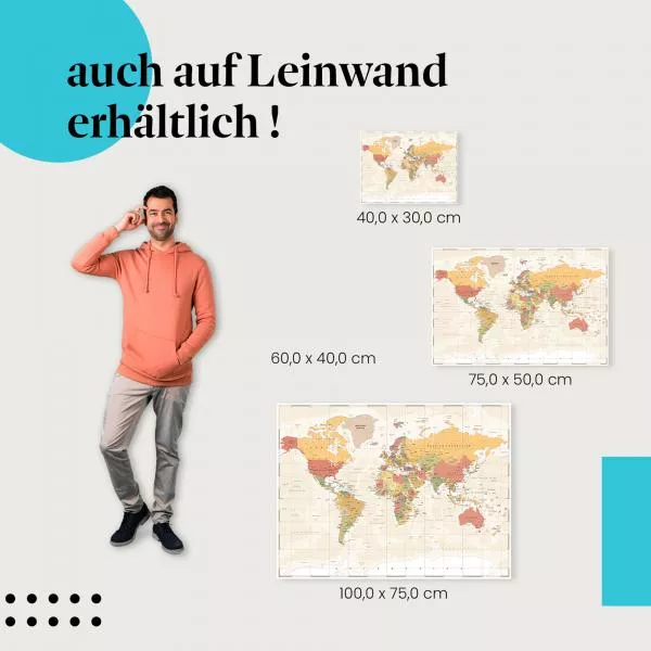 Weltkarte | Postereck 4135 Weltkarte | Postereck 4135