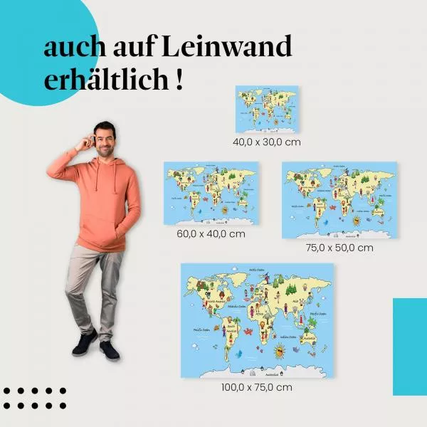Bunte Kinderweltkarte | Postereck 2353 Bunte Kinderweltkarte | Postereck 2353
