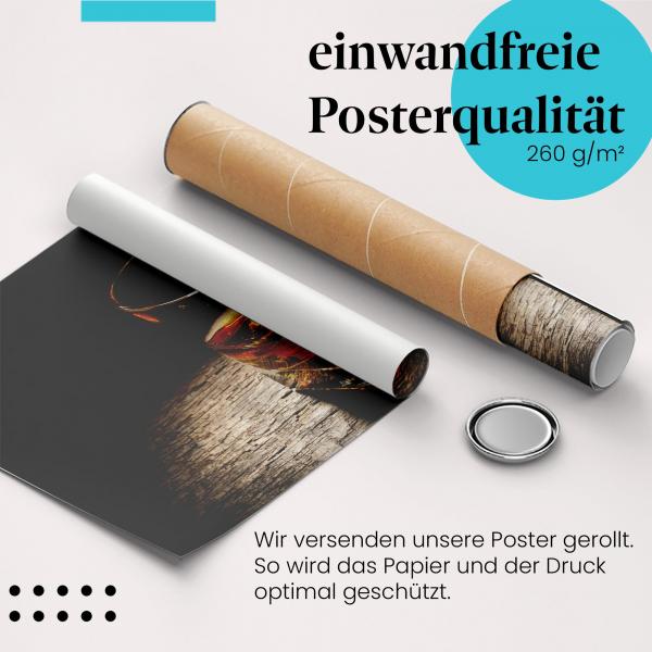 Gerolltes Poster "Whiskey" - Genuss & Entspannung, sicher verpackt.