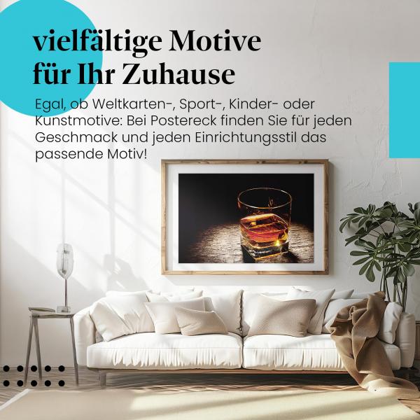 Leinwandbild "Whiskey": Stimmungsvolles Foto - perfekt für Genießer!