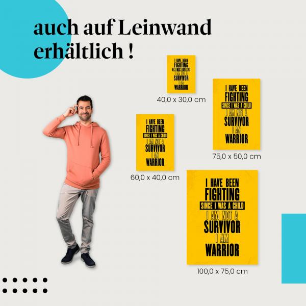 Leinwandbild "Kämpfergeist": Ein Statement für Widerstandsfähigkeit