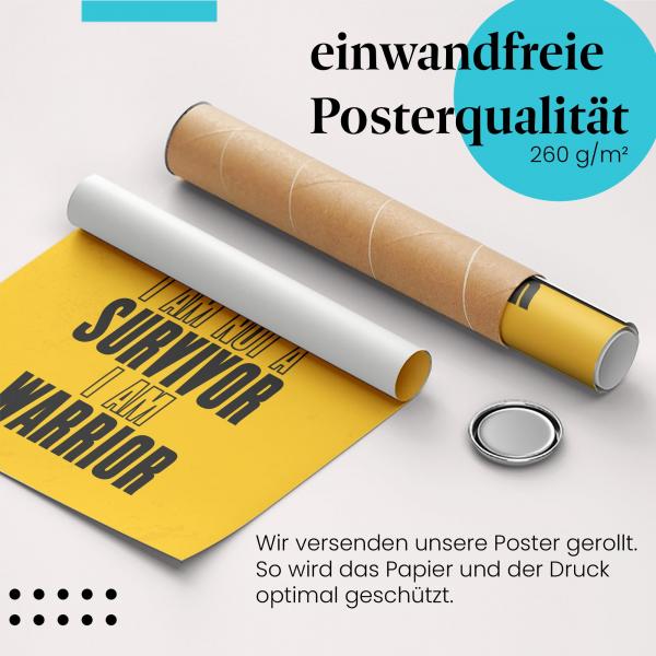Gerolltes Poster "Kämpfergeist", Herausforderungen.