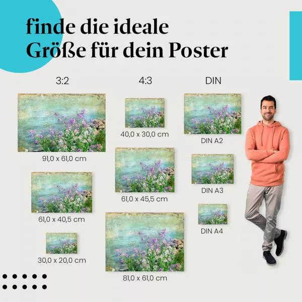 Wildblumen am Wasser: Romantik & Vintage | Postereck 0429 Wildblumen am Wasser: Romantik & Vintage | Postereck 0429