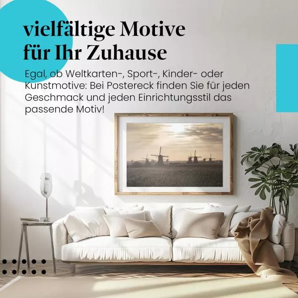 Holländische Idylle: Windmühlen & Herbst | Postereck 0704 Holländische Idylle: Windmühlen & Herbst | Postereck 0704