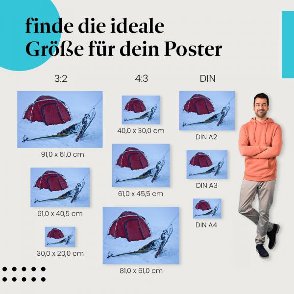 Wintercamping Poster: Finde die ideale Größe für dein Zuhause!