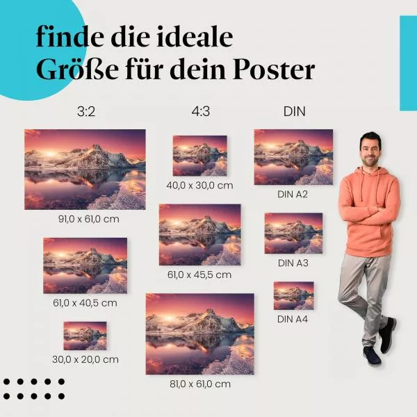 Bergsee im Winter | Postereck 3787 Bergsee im Winter | Postereck 3787