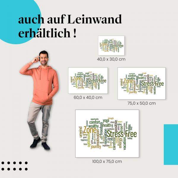 "Stressfrei" Leinwandbild: Ein Aufruf zur Entspannung