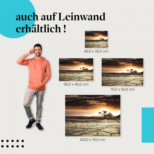 Leinwandbild "Einsamer Baum": Die Weite der Wüste