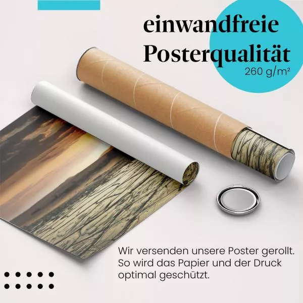 Einsamer Baum: Wüste & Sonnenuntergang | Postereck 1245 Einsamer Baum: Wüste & Sonnenuntergang | Postereck 1245