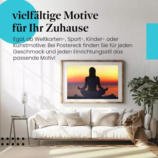 Yoga: Meditation & Sonnenuntergang | Postereck 1770 Yoga: Meditation & Sonnenuntergang | Postereck 1770