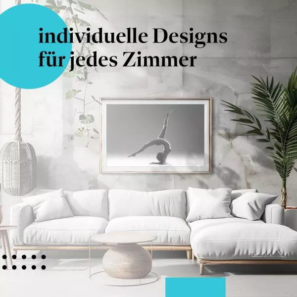 Eleganz im Yoga: Schwarz-Weiß-Fotografie | Postereck 0441 Eleganz im Yoga: Schwarz-Weiß-Fotografie | Postereck 0441