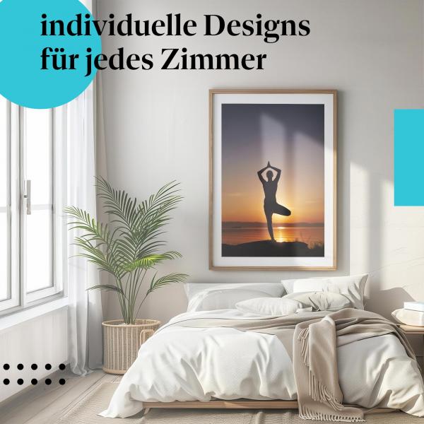 Schlafzimmer Deko: "Yoga & See" Poster: Die perfekte Einstimmung auf einen entspannten Abend.