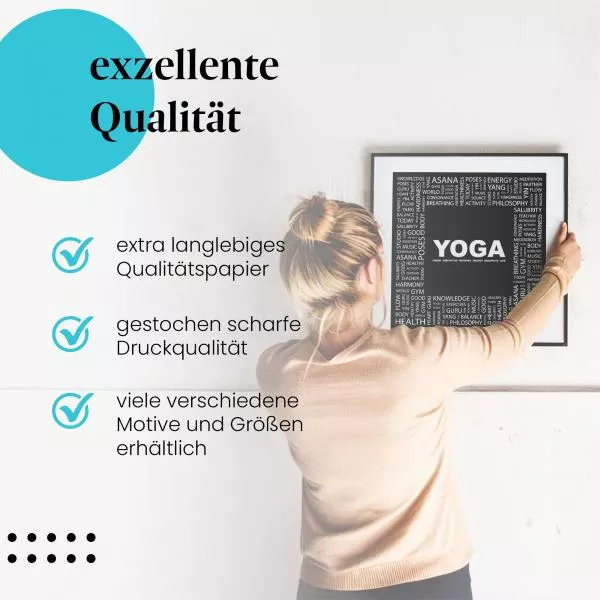 Yoga Wortwolke | Postereck 2219 Yoga Wortwolke | Postereck 2219
