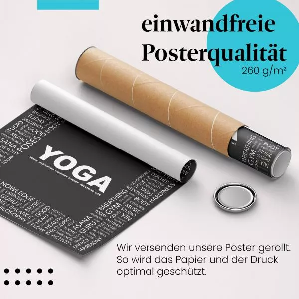 Yoga Wortwolke | Postereck 2219 Yoga Wortwolke | Postereck 2219