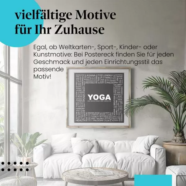 Yoga Wortwolke | Postereck 2219 Yoga Wortwolke | Postereck 2219