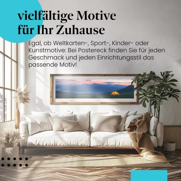 Zelt mit Bergblick | Postereck 2999 Zelt mit Bergblick | Postereck 2999