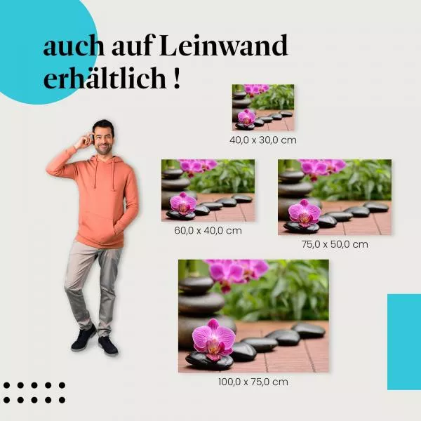 Zen-Steine & Orchidee | Postereck 2979 Zen-Steine & Orchidee | Postereck 2979