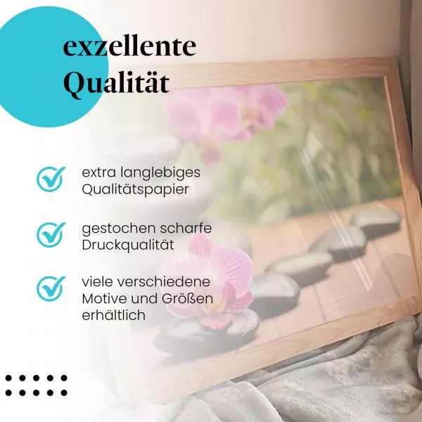 Zen-Steine & Orchidee | Postereck 2979 Zen-Steine & Orchidee | Postereck 2979