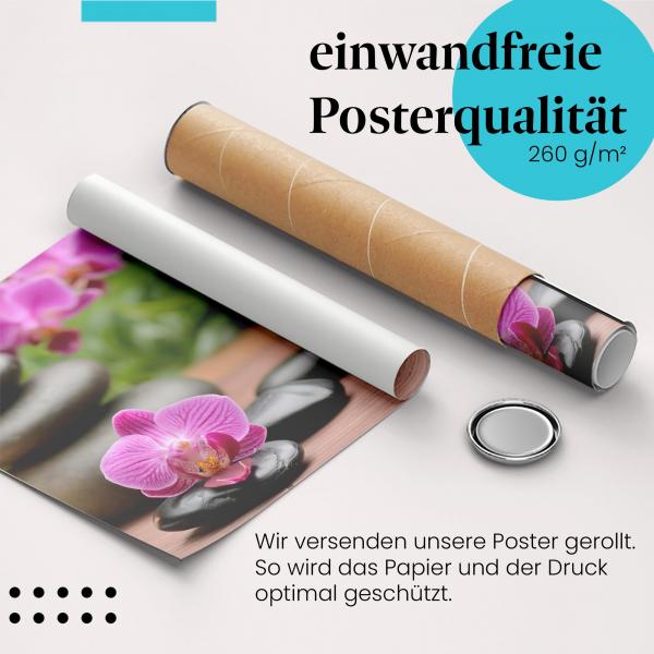 Gerolltes Poster "Zen-Garten" - Ruhe & Achtsamkeit, sicher verpackt.