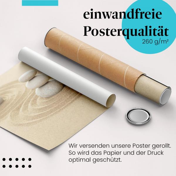 "Zen-Garten": Gerolltes Poster - Harmonie, Ruhe.