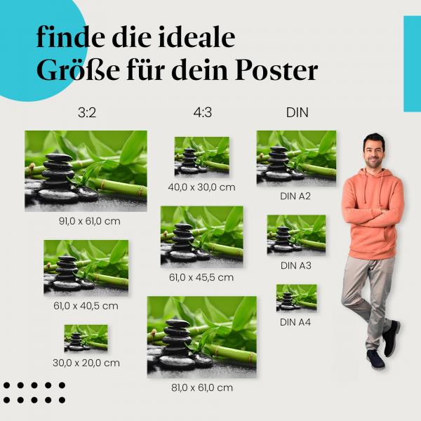 Steine & Bambus Poster: Zen-Atmosphäre!
