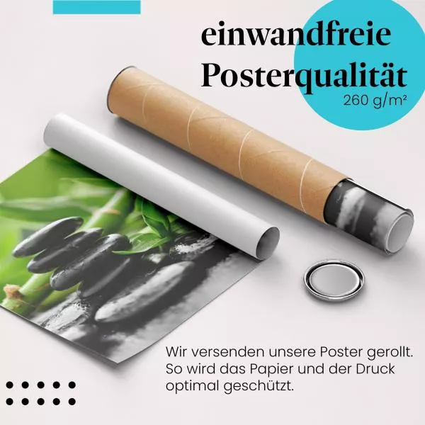 Zen-Harmonie: Steine & Bambus | Postereck 0266 Zen-Harmonie: Steine & Bambus | Postereck 0266