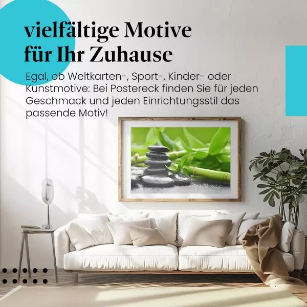 Zen-Harmonie: Steine & Bambus | Postereck 0266 Zen-Harmonie: Steine & Bambus | Postereck 0266