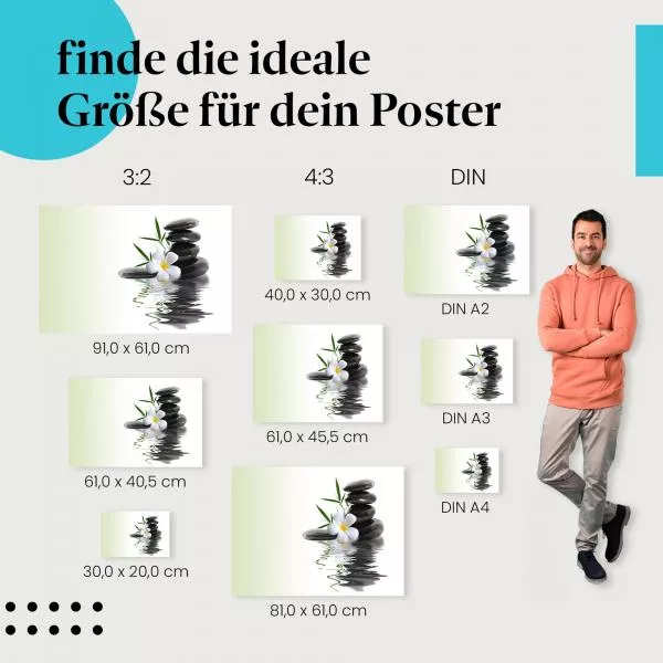 Zen-Steine und Bambus | Postereck 2643 Zen-Steine und Bambus | Postereck 2643