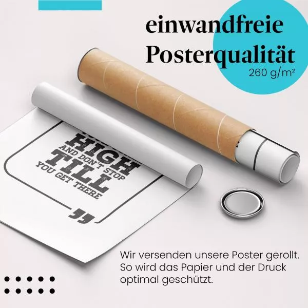 Hohe Ziele: Gib niemals auf! | Postereck 1181 Hohe Ziele: Gib niemals auf! | Postereck 1181
