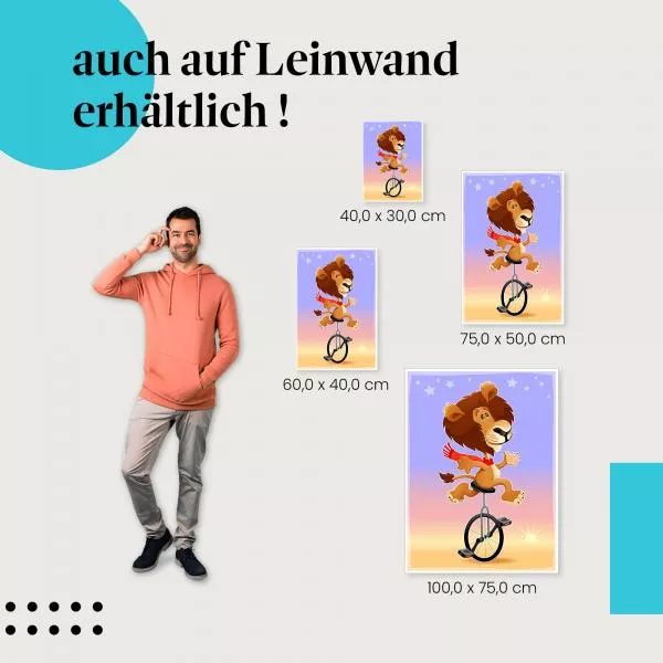 Zirkuslöwe: Einrad | Postereck 1545