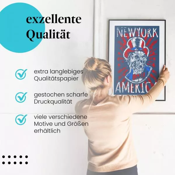 Uncle Sam Zombie: USA Grusel-Design | Postereck 1055 Uncle Sam Zombie: USA Grusel-Design | Postereck 1055