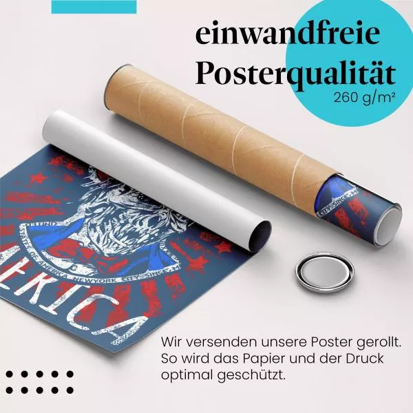 Uncle Sam Zombie: USA Grusel-Design | Postereck 1055 Uncle Sam Zombie: USA Grusel-Design | Postereck 1055