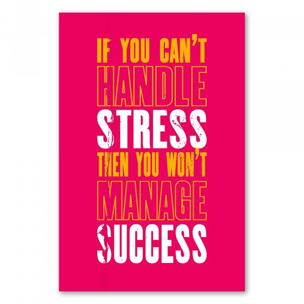 "If you can't handle stress, then you won't manage success" - Erfolg erfordert die Fähigkeit, mit Stress umzugehen.