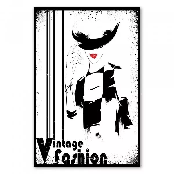 Eleganz vergangener Zeiten: Eine Frau mit Hut, eingefangen in einer Schwarz-Weiß-Illustration im Vintage-Stil. Eleganz vergangener Zeiten: Eine Frau mit Hut, eingefangen in einer Schwarz-Weiß-Illustration im Vintage-Stil.