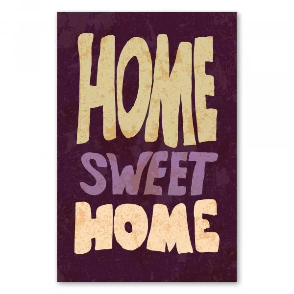 "Home Sweet Home" – ein Typografie-Poster mit warmen Farben, das die Geborgenheit des Zuhauses feiert. "Home Sweet Home" – ein Typografie-Poster mit warmen Farben, das die Geborgenheit des Zuhauses feiert.